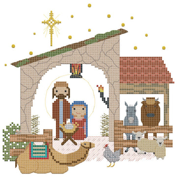 Christmas Nativity House Pattern