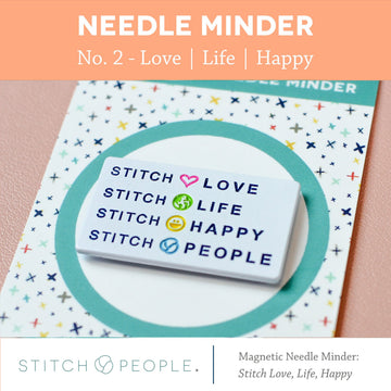 Stitch People Needle Minder - Love, Life, Happy
