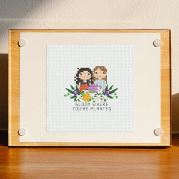 Bloom Where You're Planted Cross-Stitch Pattern