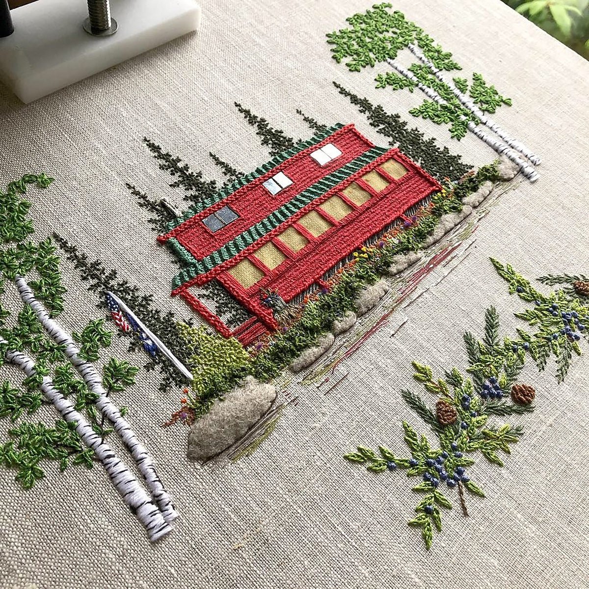 Hand-Stitched House — Embroidery Book