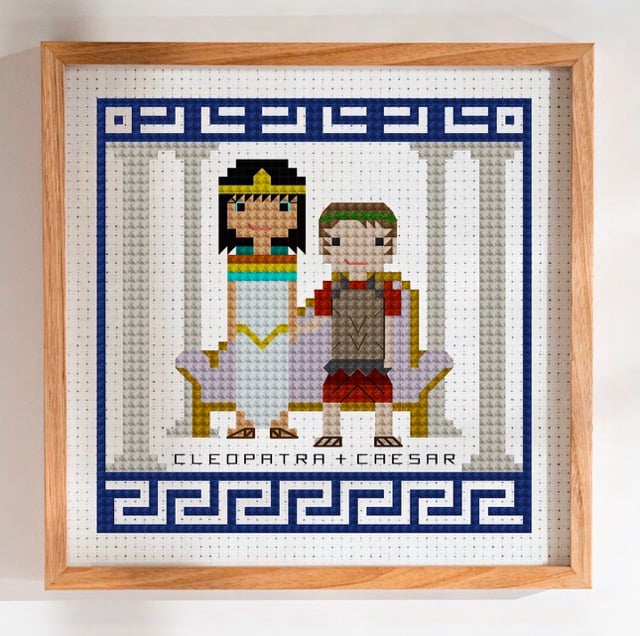 Caesar Pattern Cleopatra and Caesar Cross-Stitch Pattern - Historical Literature ...