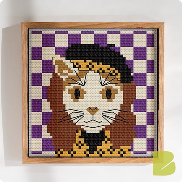 Furran Drescher — Cat Portrait Cross-Stitch Pattern