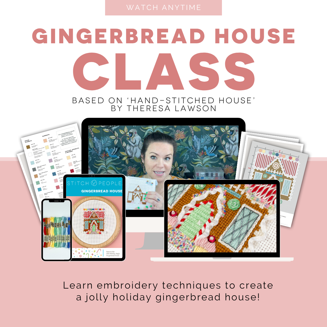 Gingerbread House Embroidery Class - 3-Part Series | Stitch People