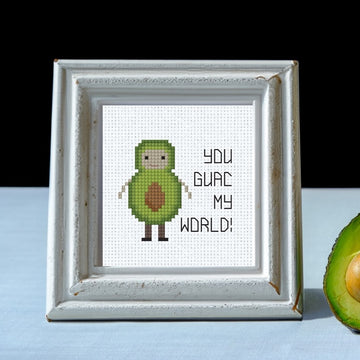 You Guac My World Avocado — Cross-Stitch Pattern