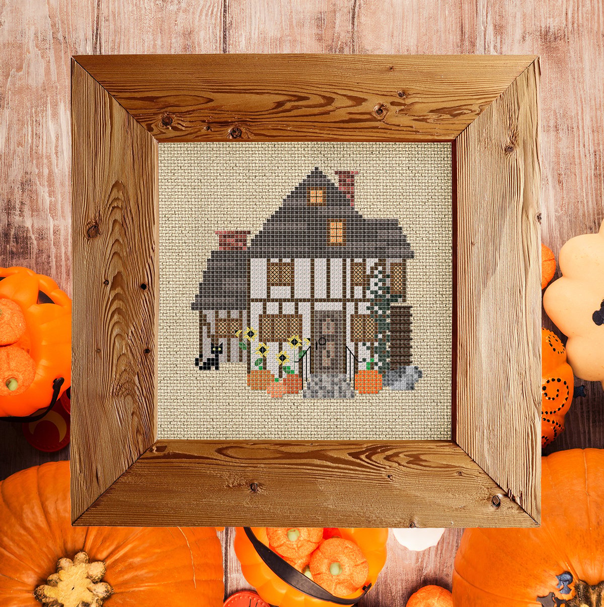 Halloween Cottage Embroidery Class & Pattern — 3-Part Series
