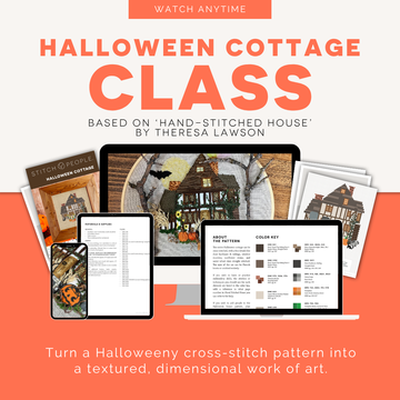 Halloween Cottage Embroidery Class & Pattern — 3-Part Series