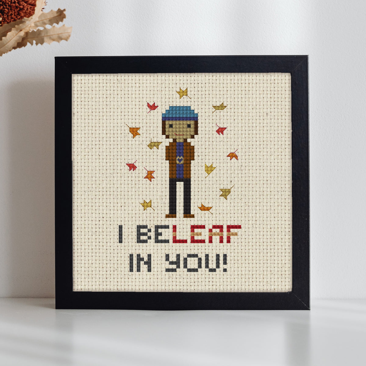 I Be-Leaf in You Autumn — Cross-Stitch Pattern