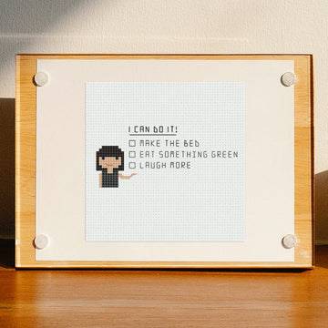 I Can Do It! — Custom To-Do List Cross-Stitch Portrait Pattern