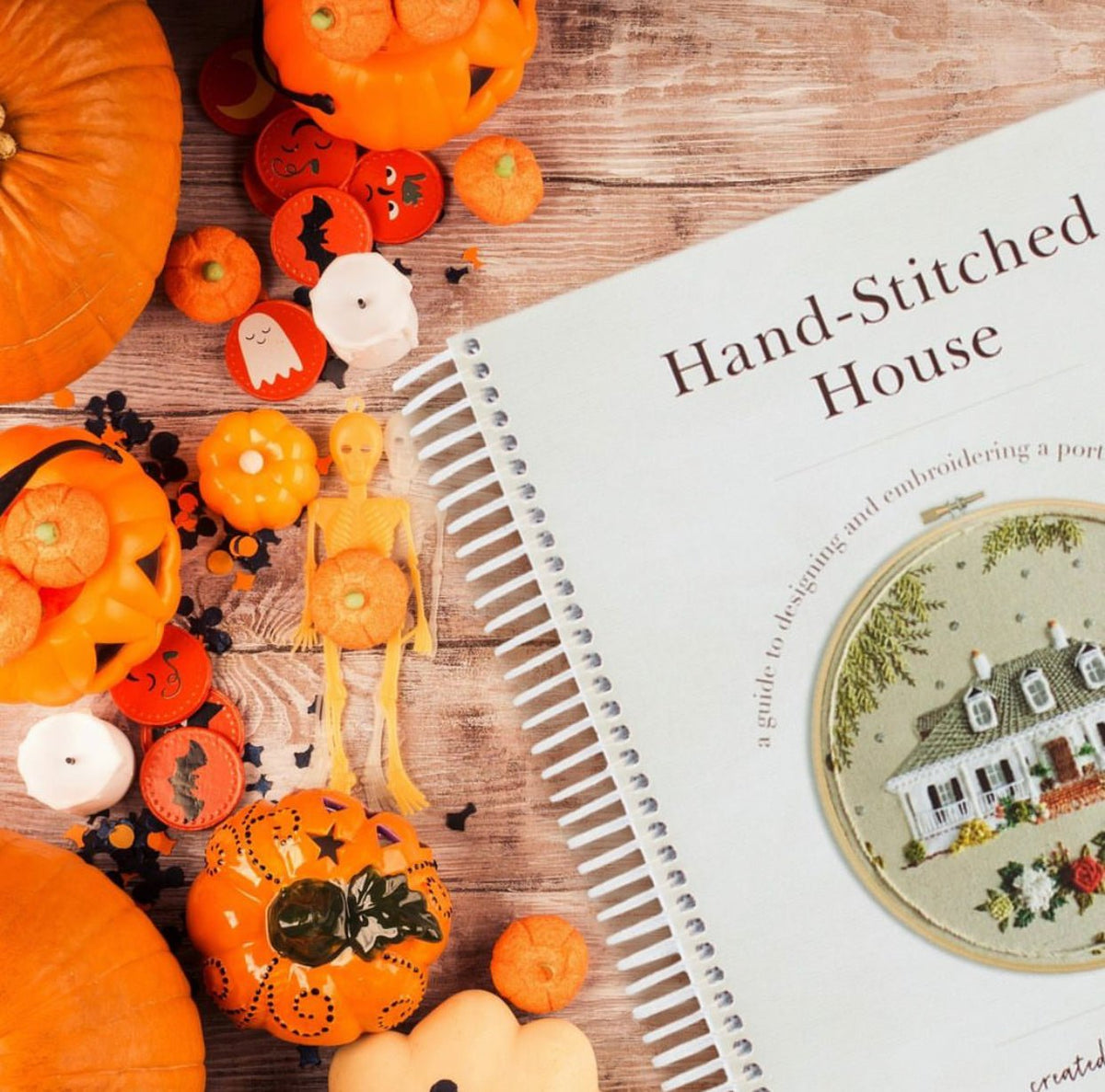 Halloween Cottage Embroidery Class & Pattern — 3-Part Series