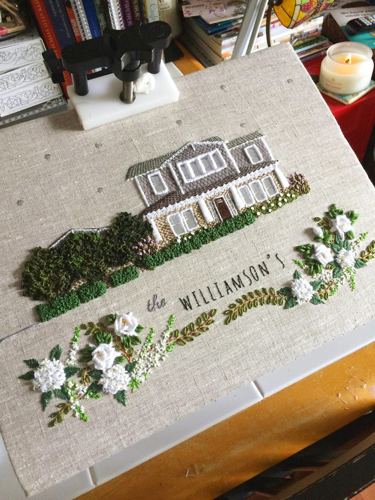 Hand-Stitched House — Embroidery Book