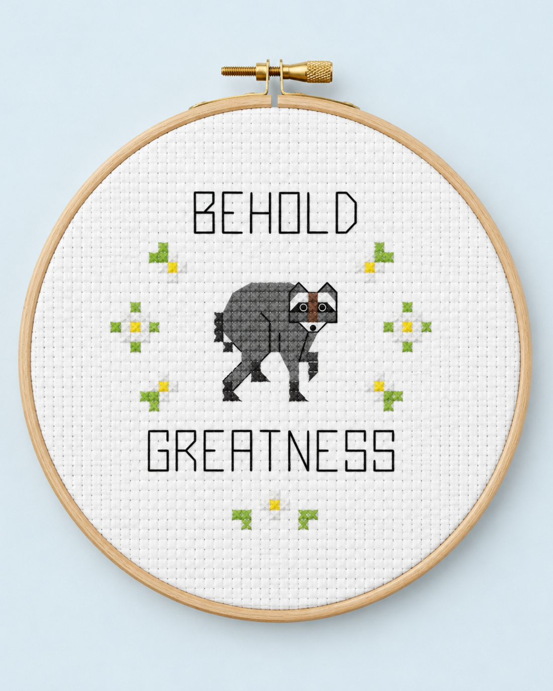 Jimothy the Raccoon — Free Cross-Stitch Pattern