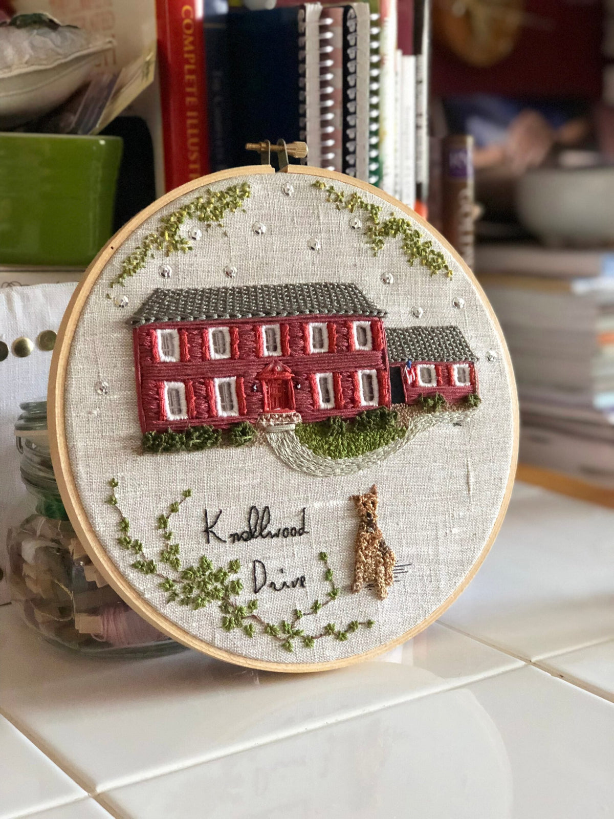 Hand-Stitched House — Embroidery Book