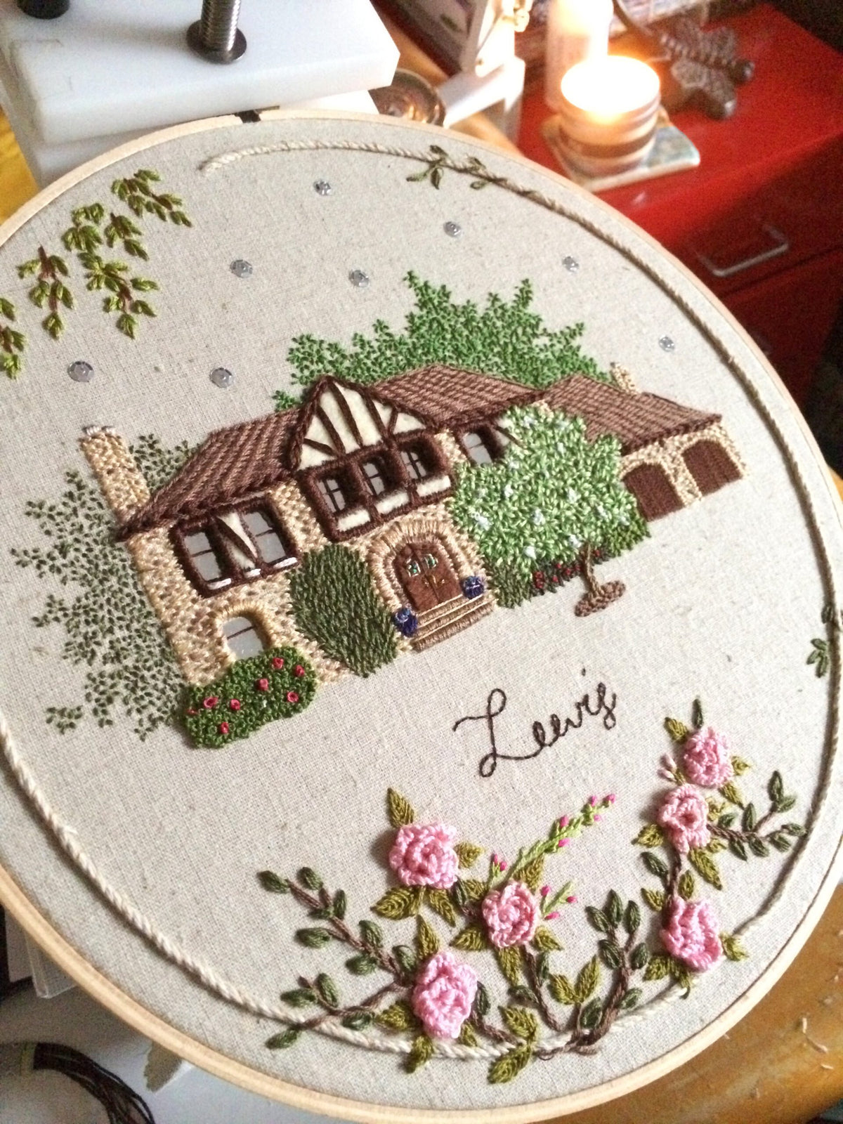 Hand-Stitched House — Embroidery Book