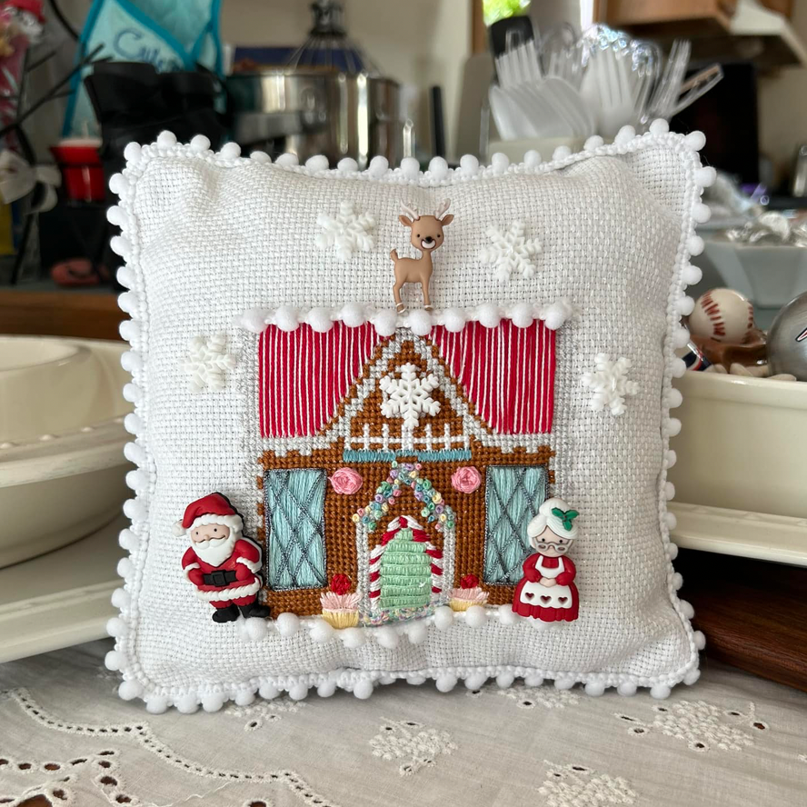 Gingerbread House Cross-Stitch Pattern - Christmas Holiday Design