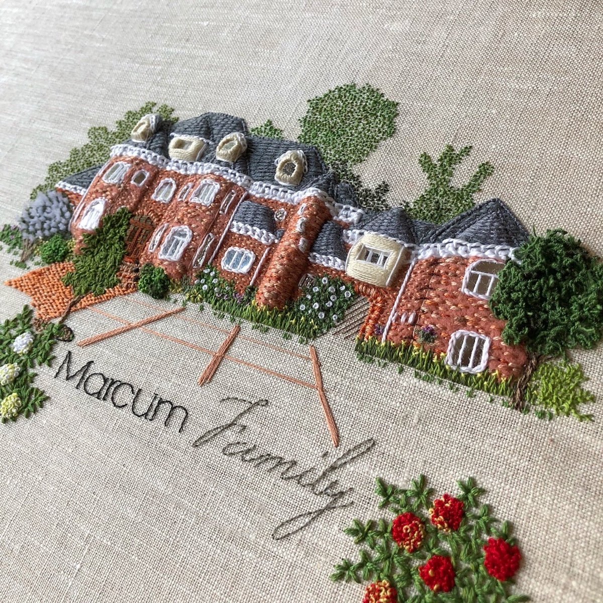 Hand-Stitched House — Embroidery Book