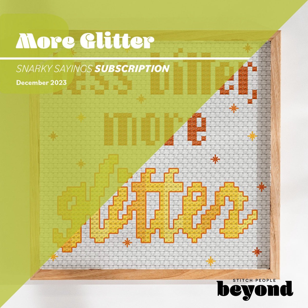 Less Bitter More Glitter — Cross-Stitch Pattern