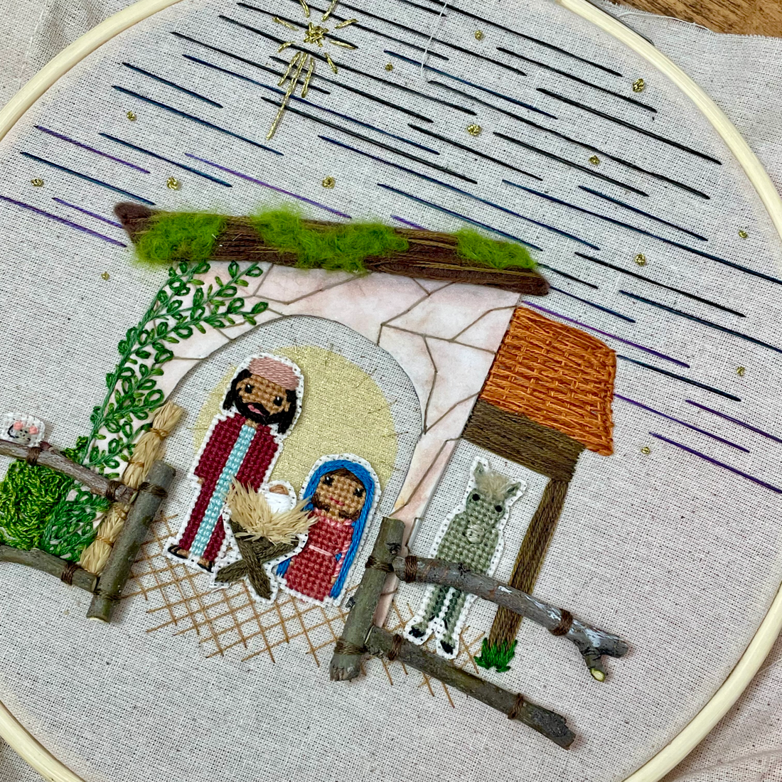 Christmas Nativity House Pattern