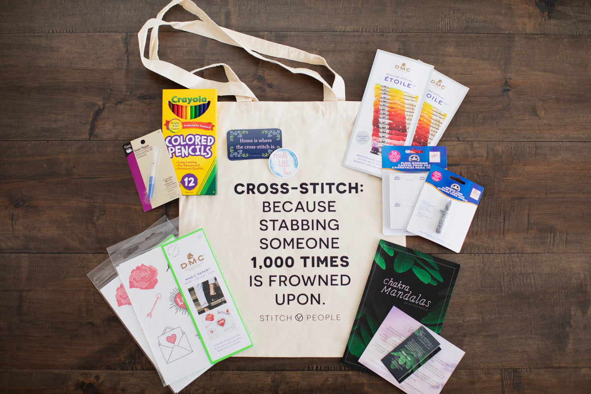 "Coping with Cross-Stitch" Cotton Tote Bag