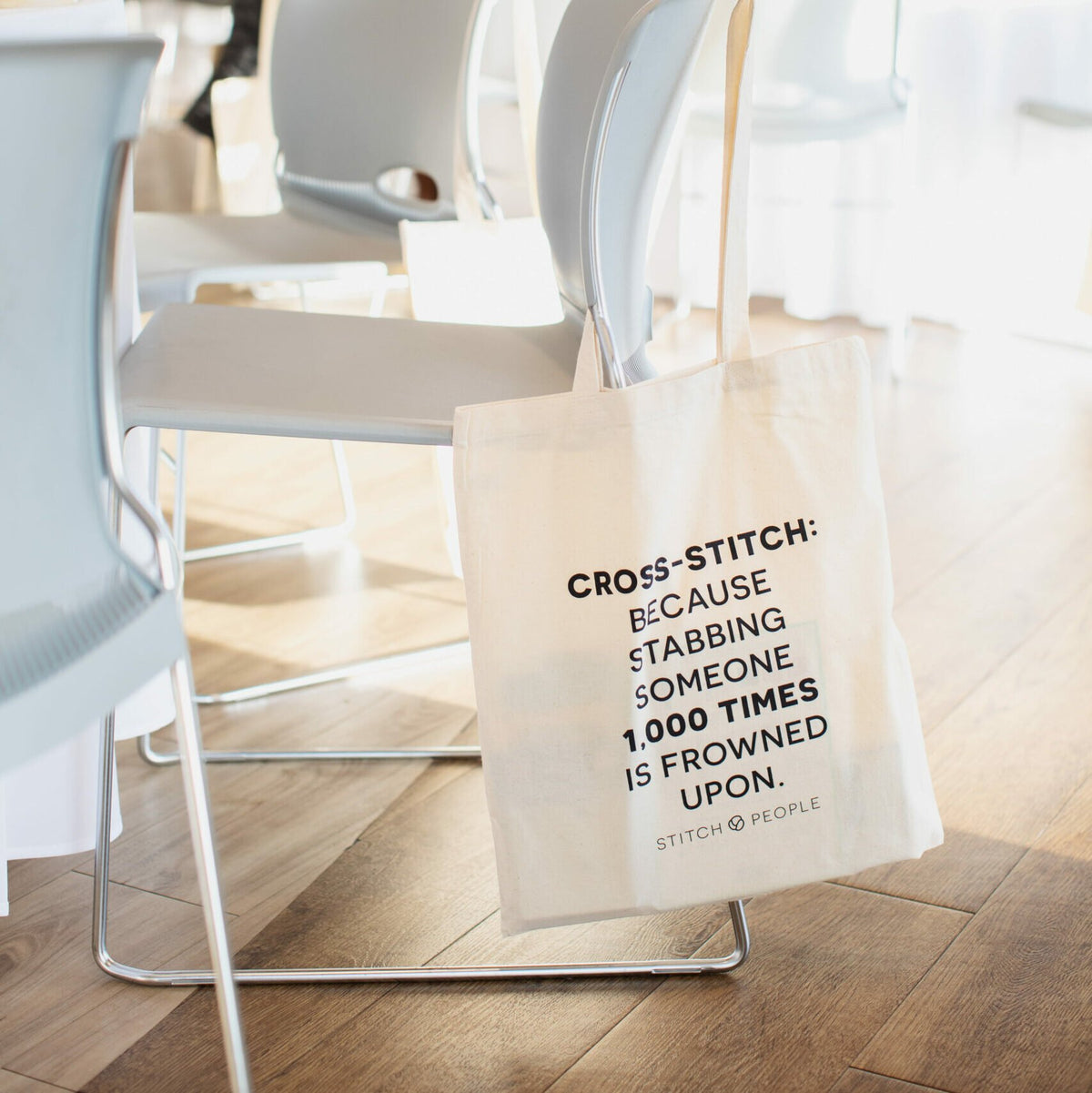"Coping with Cross-Stitch" Cotton Tote Bag