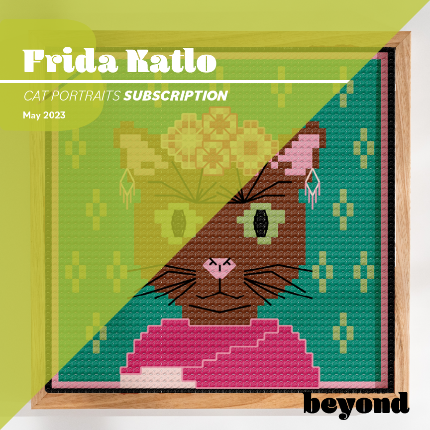 Frida Katlo — Cat Portrait Cross-Stitch Pattern