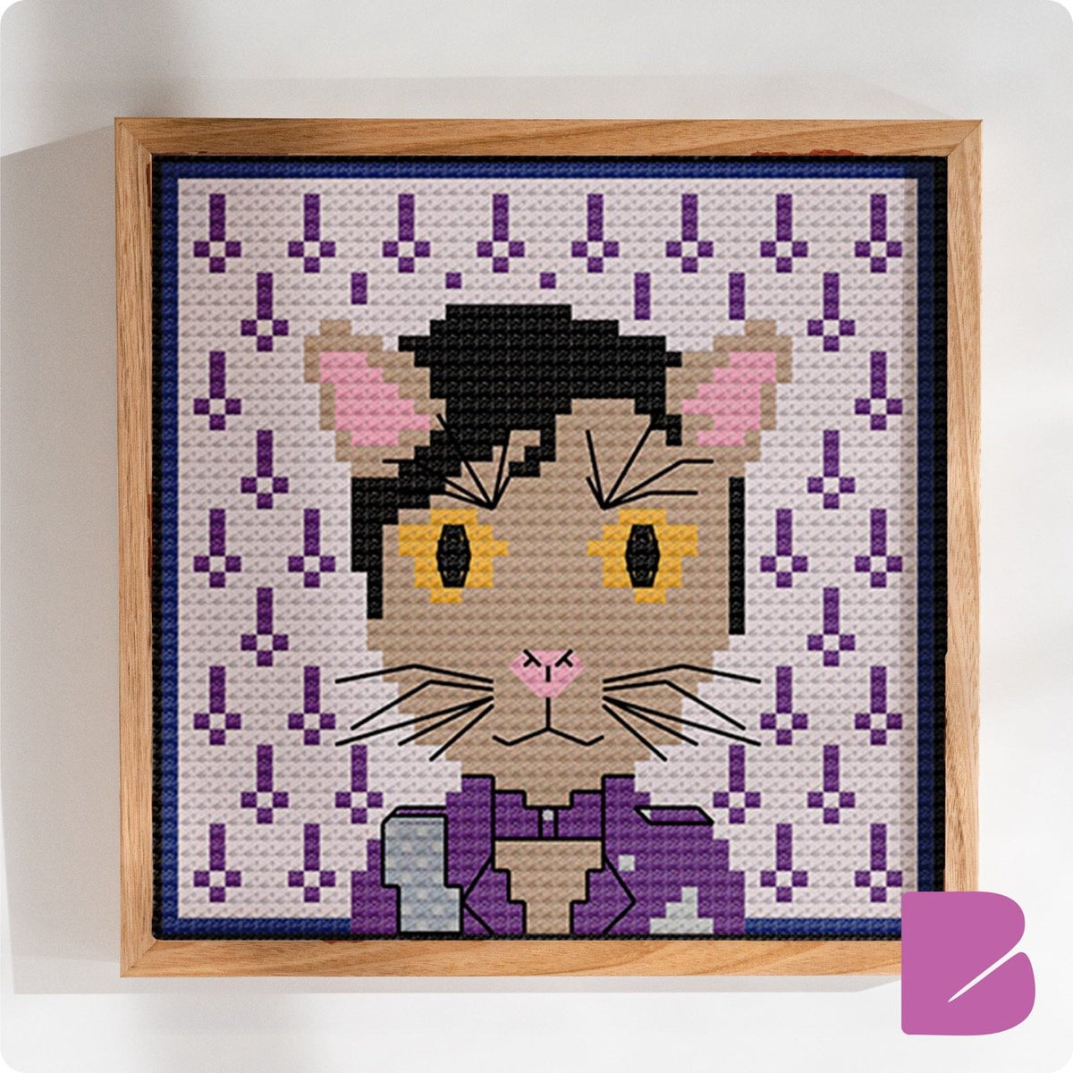 Purrince — Cat Portrait Cross-Stitch Pattern