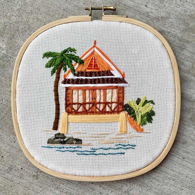 Beach Bungalow Embroidery Class & Pattern — 4-Part Series