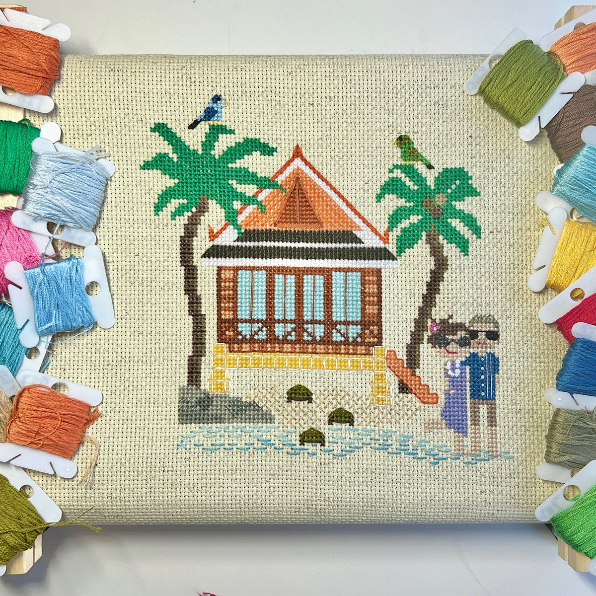 Beach Bungalow Embroidery Class & Pattern — 4-Part Series