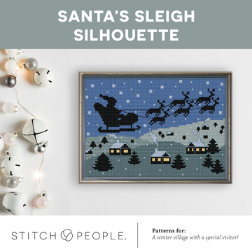 Santa's Sleigh Silhouette