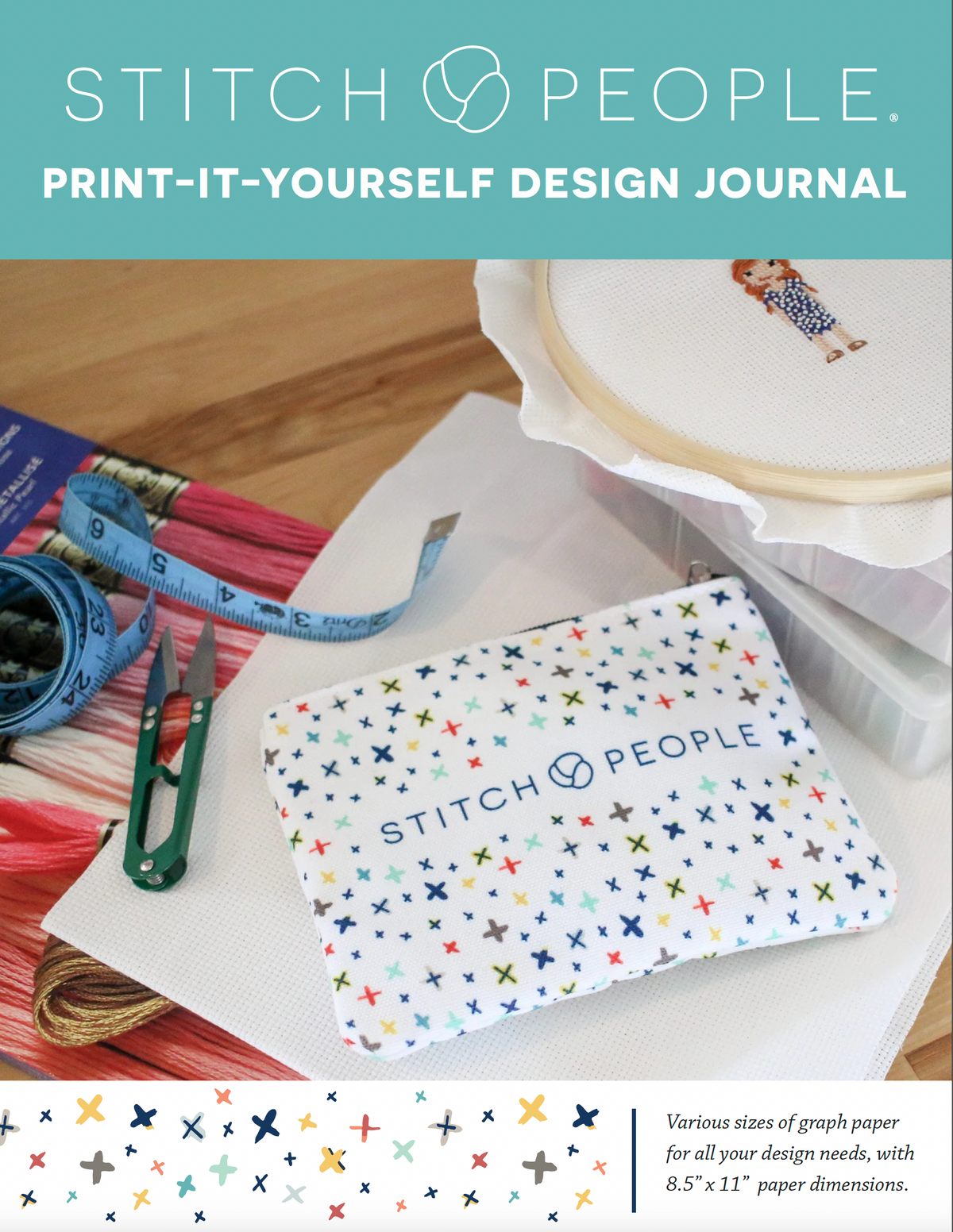 Print-It-Yourself Design Journal for Stitch People Pattern Planning