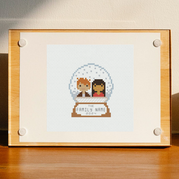 Snow Globe Portrait — Cross-Stitch Pattern