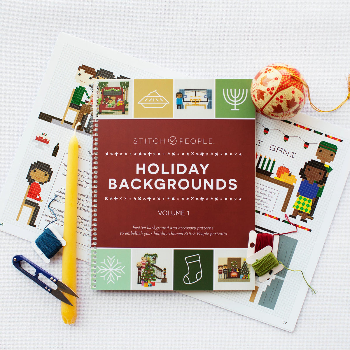 Holiday Backgrounds — Cross-Stitch Pattern Book