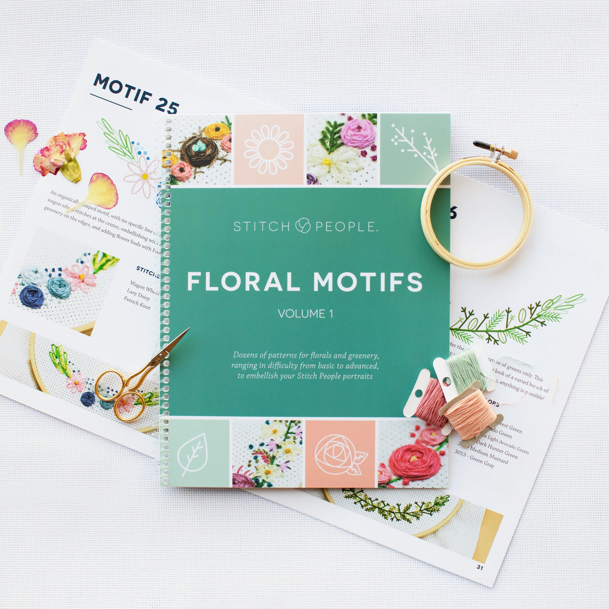 Floral Motifs Vol. 1 — Embroidered Florals Pattern Book