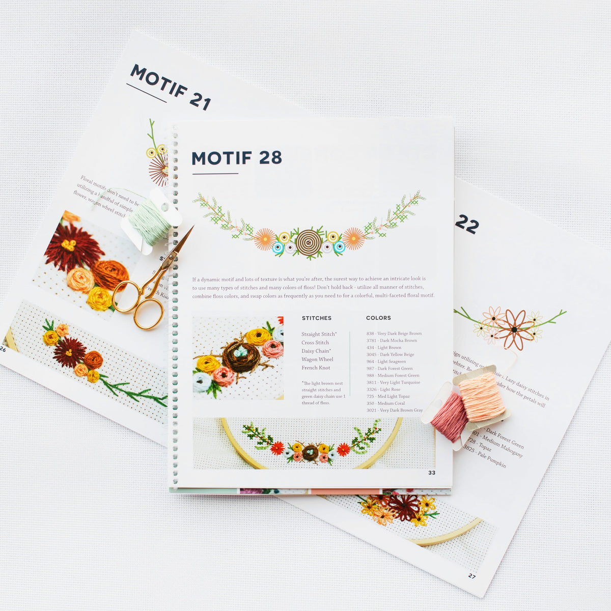 Floral Motifs Vol. 1 — Embroidered Florals Pattern Book