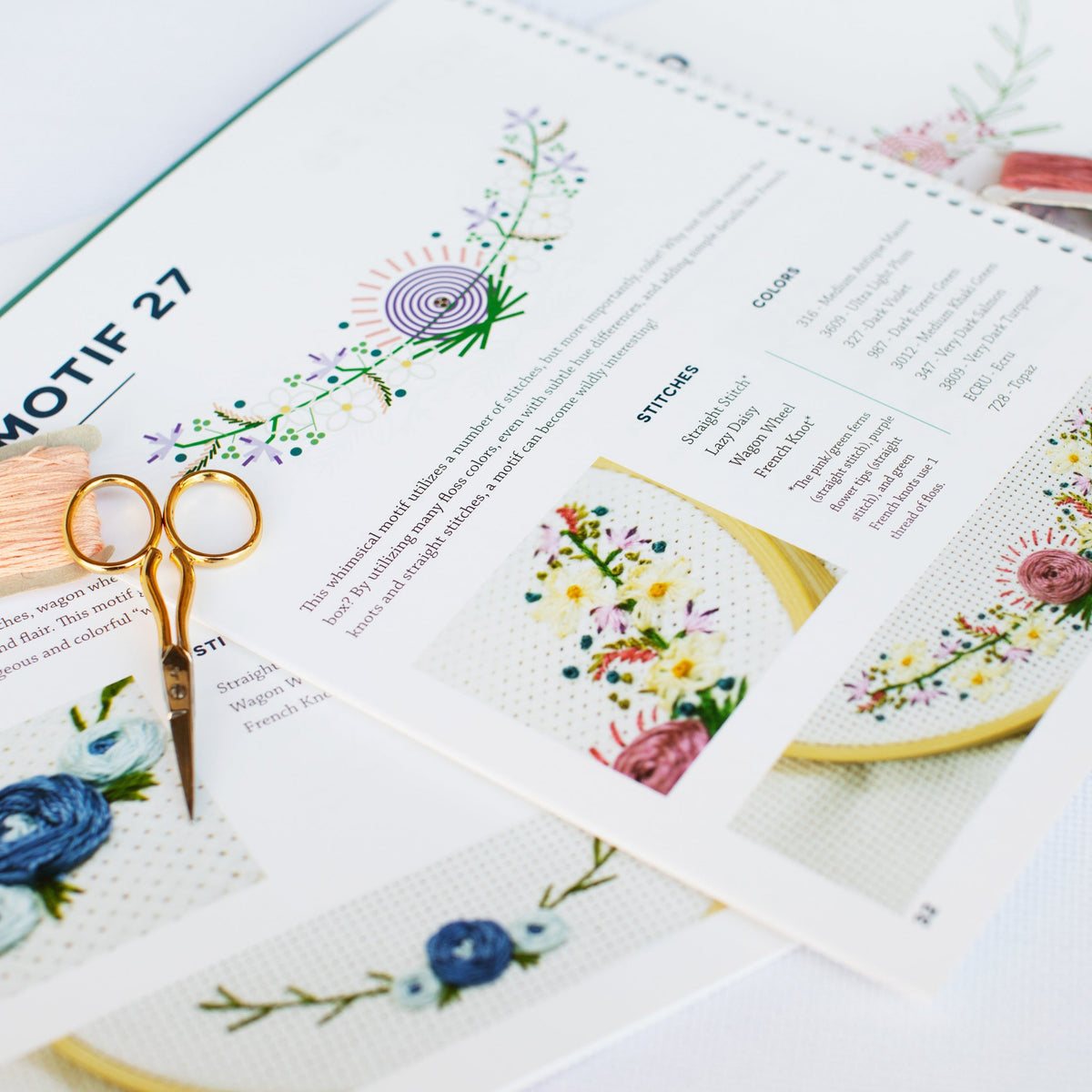 Floral Motifs Vol. 1 — Embroidered Florals Pattern Book