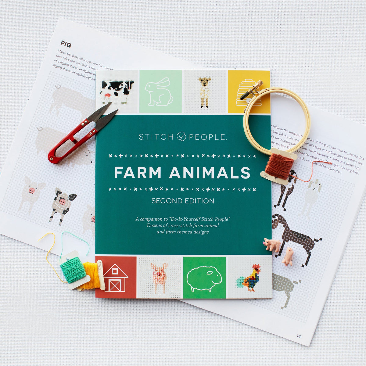 Stitch People Farm Animals — Cross-Stitch Pattern Book