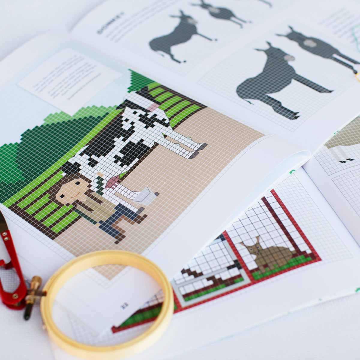 Stitch People Farm Animals — Cross-Stitch Pattern Book