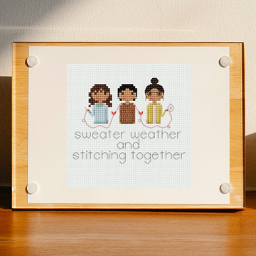 Sweater Weather & Stitching Together — Cross-Stitch Pattern