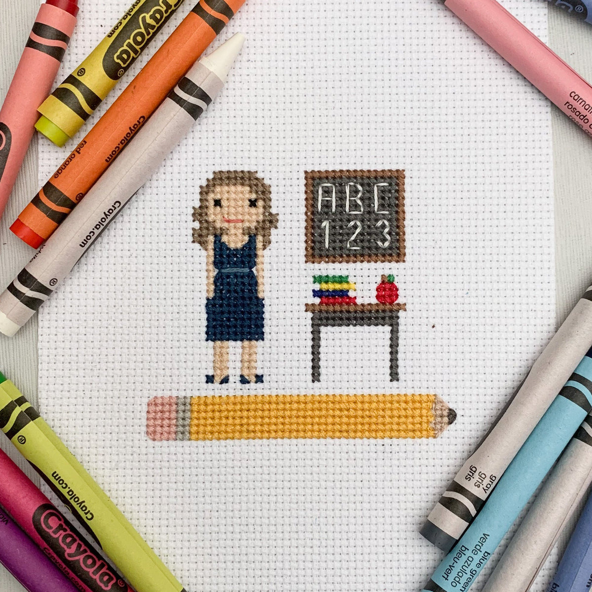 Teachers & Classrooms — Cross-Stitch Pattern Set