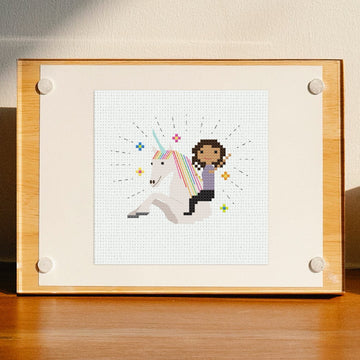 Riding on a Unicorn — Cross-Stitch Pattern