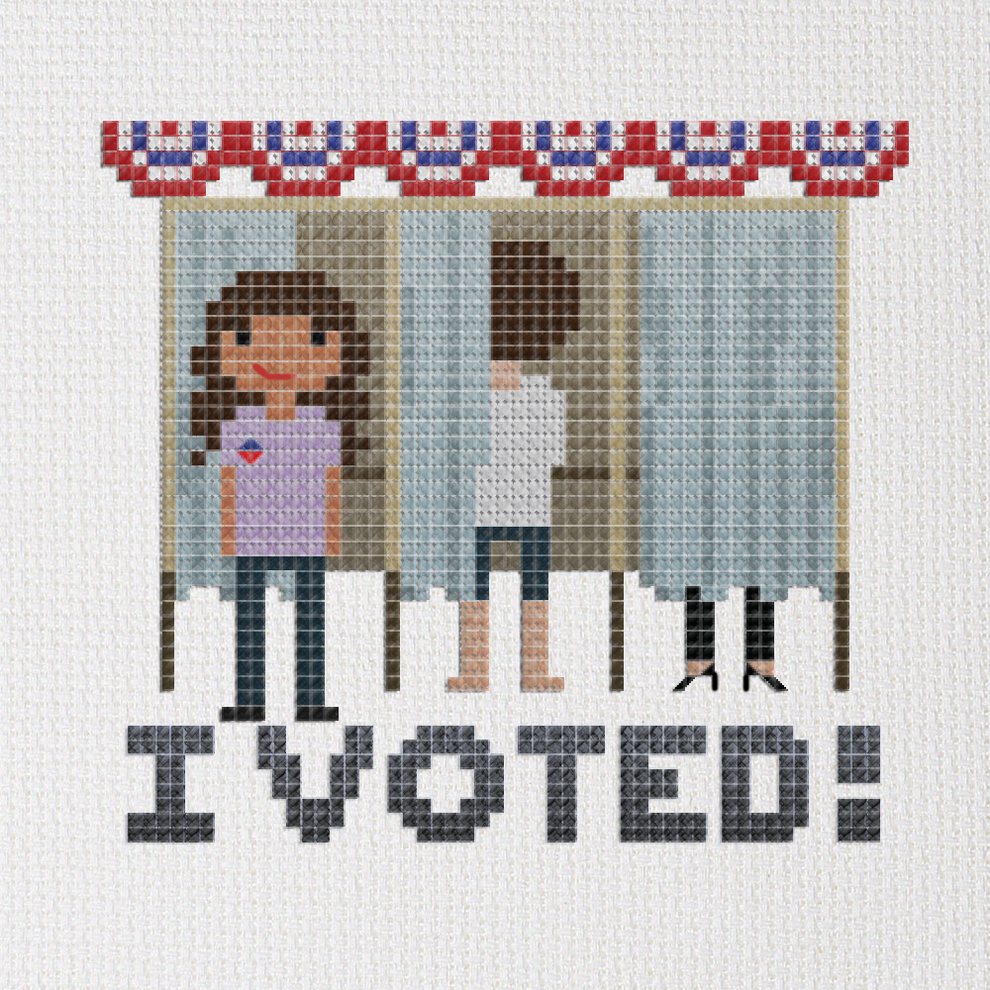Voting Day USA Cross Stitch Pattern - Election Day Patriotic Designs ...