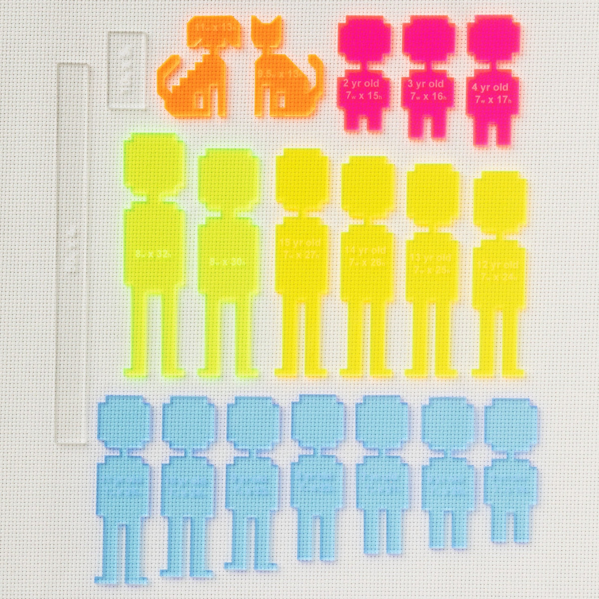 Traceable Stitch People Character Templates— for Pattern Design