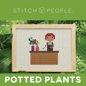 Stitch People Potted Plants