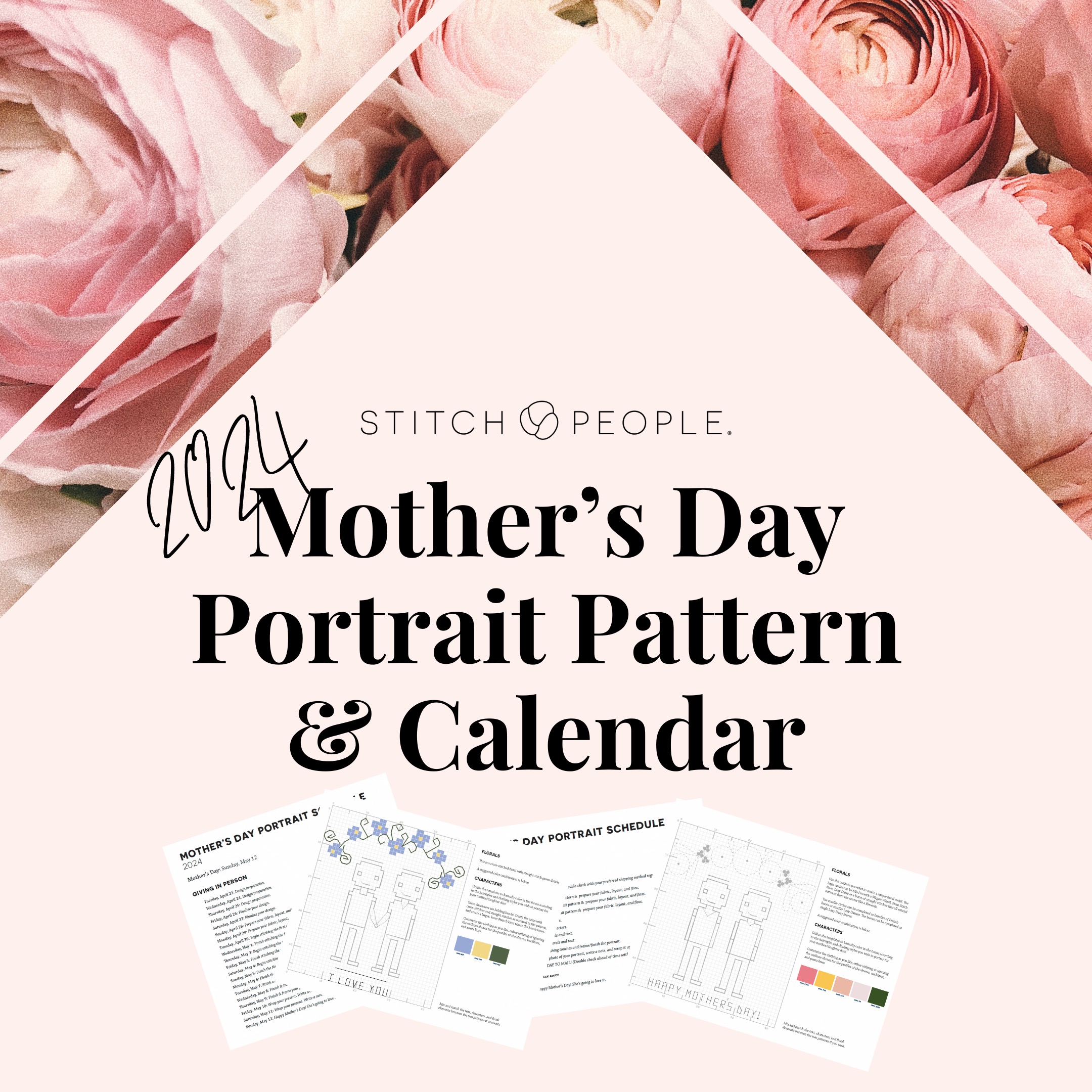 Mother’s Day Portrait Pattern and Calendar